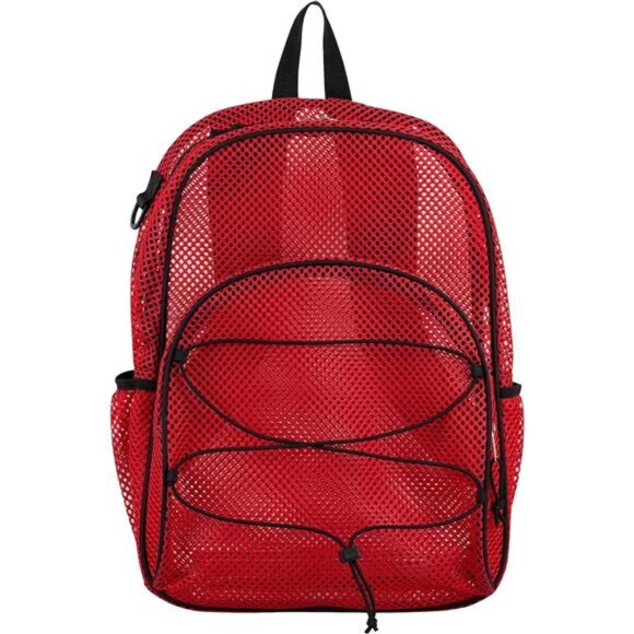 Heavy Duty Mesh Beach Backpack Lightweight Bungee See Through for Travel,College main image 7